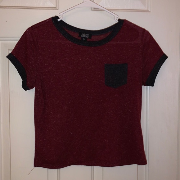 Red Tee with Black Lining & Pocket - Picture 1 of 1